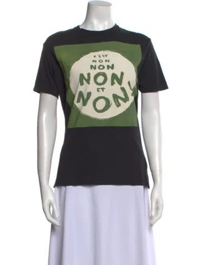 Pre-owned Dior Graphic Print Crew Neck T-shirt In Black