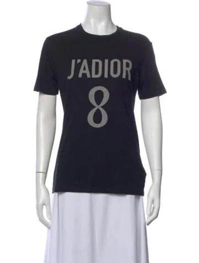 Pre-owned Dior Graphic Print Crew Neck T-shirt In Black