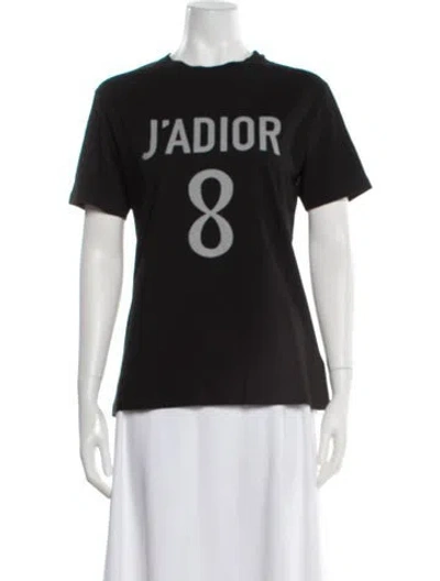Pre-owned Dior Graphic Print Crew Neck T-shirt In Black
