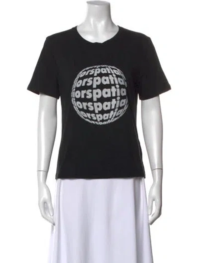 Pre-owned Dior Graphic Print Crew Neck T-shirt In Black