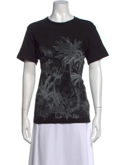 Pre-owned Dior Graphic Print Crew Neck T-shirt In Black