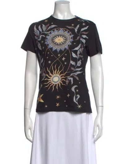 Pre-owned Dior Graphic Print Crew Neck T-shirt In Black