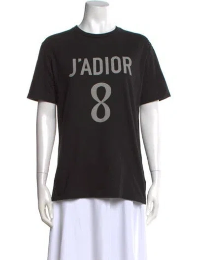Pre-owned Dior Graphic Print Crew Neck T-shirt In Black