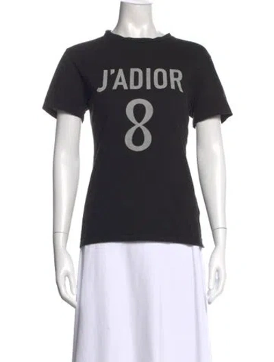 Pre-owned Dior Graphic Print Crew Neck T-shirt In Black