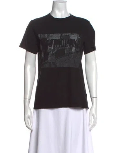 Pre-owned Dior Graphic Print Crew Neck T-shirt In Black