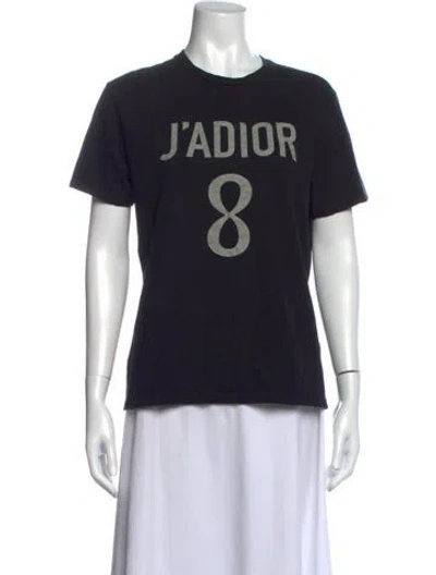 Pre-owned Dior Graphic Print Crew Neck T-shirt In Black