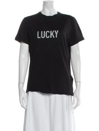 Pre-owned Dior Graphic Print Crew Neck T-shirt In Black