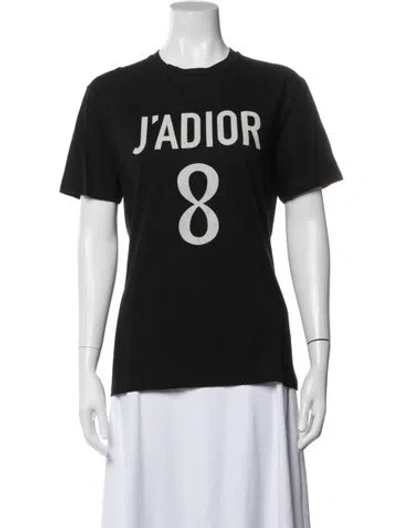 Pre-owned Dior Graphic Print Crew Neck T-shirt In Black