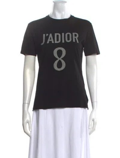Pre-owned Dior Graphic Print Crew Neck T-shirt In Black