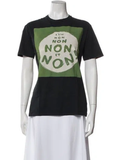 Pre-owned Dior Graphic Print Crew Neck T-shirt In Green