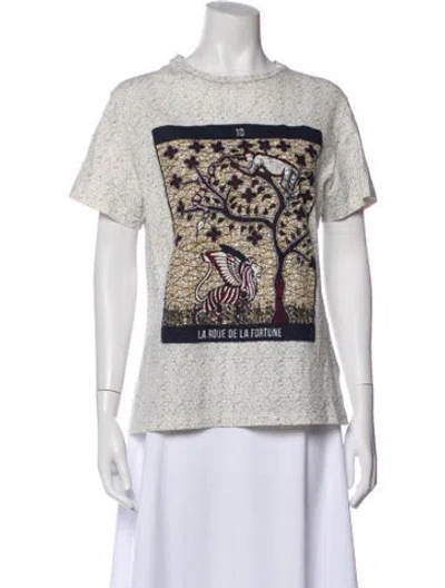 Pre-owned Dior Graphic Print Crew Neck T-shirt In Multi