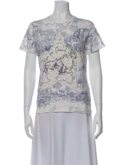 Pre-owned Dior Graphic Print Crew Neck T-shirt In Multi