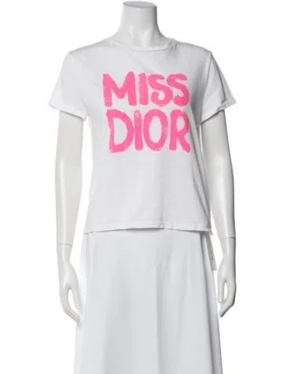 Pre-owned Dior Graphic Print Crew Neck T-shirt In Multi