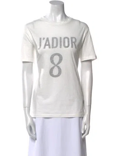 Pre-owned Dior Graphic Print Crew Neck T-shirt In Neutral