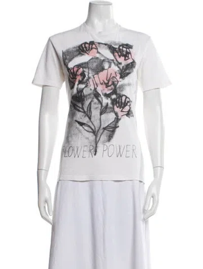 Pre-owned Dior Graphic Print Crew Neck T-shirt In Neutral