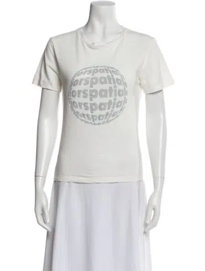 Pre-owned Dior Graphic Print Crew Neck T-shirt In Neutral