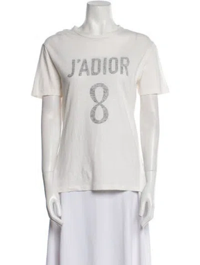Pre-owned Dior Graphic Print Crew Neck T-shirt In Neutral