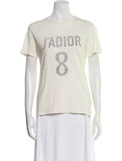Pre-owned Dior Graphic Print Crew Neck T-shirt In Neutral