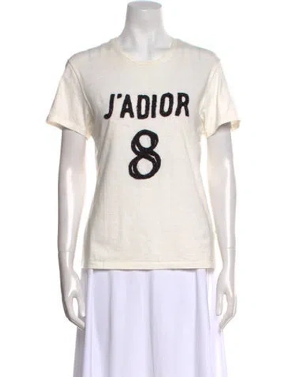 Pre-owned Dior Graphic Print Crew Neck T-shirt In Neutral