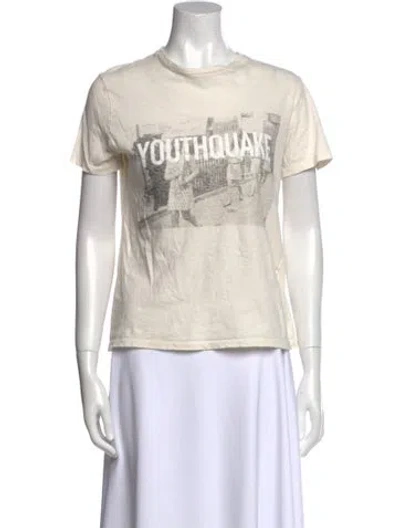 Pre-owned Dior Graphic Print Crew Neck T-shirt In Neutral