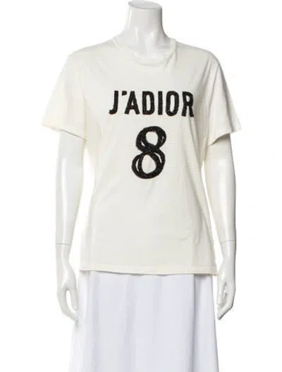 Pre-owned Dior Graphic Print Crew Neck T-shirt In Neutral