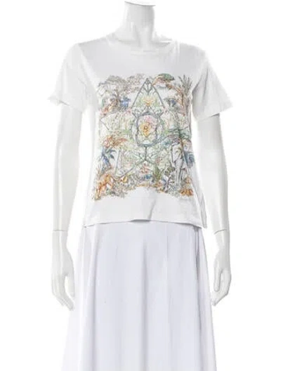 Pre-owned Dior Graphic Print Crew Neck T-shirt In Neutral