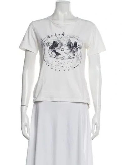 Pre-owned Dior Graphic Print Crew Neck T-shirt In Neutral