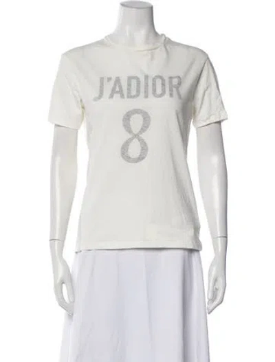 Pre-owned Dior Graphic Print Crew Neck T-shirt In Neutral