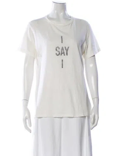 Pre-owned Dior Graphic Print Crew Neck T-shirt In Neutral