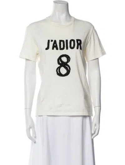 Pre-owned Dior Graphic Print Crew Neck T-shirt In Neutral