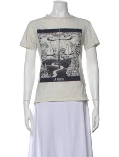 Pre-owned Dior Graphic Print Crew Neck T-shirt In Neutral