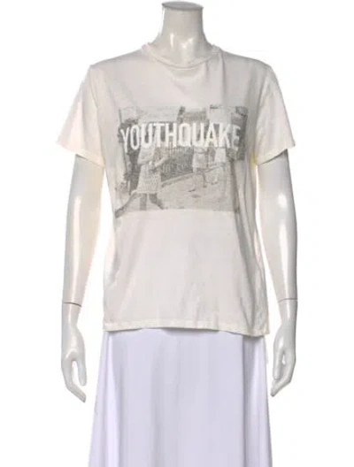 Pre-owned Dior Graphic Print Crew Neck T-shirt In Neutral