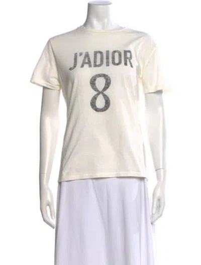 Pre-owned Dior Graphic Print Crew Neck T-shirt In Neutral