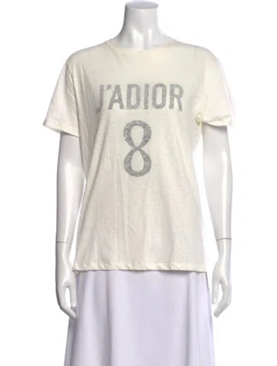 Pre-owned Dior Graphic Print Crew Neck T-shirt In Neutral