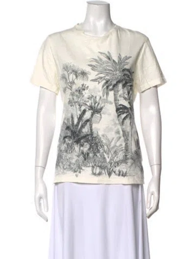 Pre-owned Dior Graphic Print Crew Neck T-shirt In Neutral