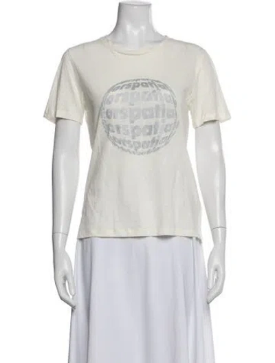 Pre-owned Dior Graphic Print Crew Neck T-shirt In Neutrals
