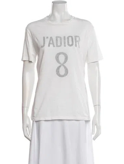 Pre-owned Dior Graphic Print Crew Neck T-shirt In Neutrals