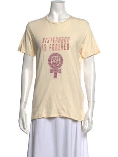 Pre-owned Dior Graphic Print Crew Neck T-shirt In Neutrals