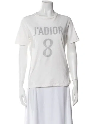 Pre-owned Dior Graphic Print Crew Neck T-shirt In White