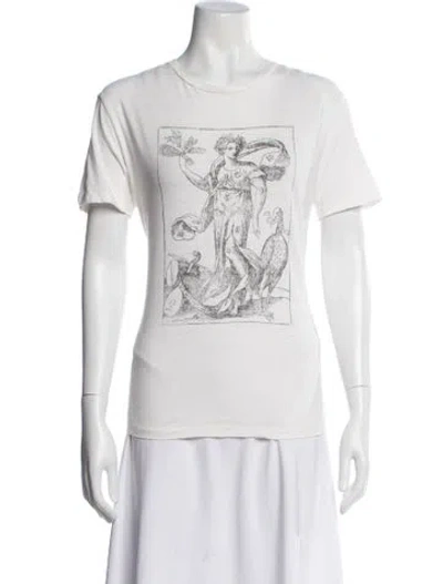 Pre-owned Dior Graphic Print Crew Neck T-shirt In White