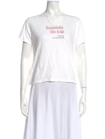 Pre-owned Dior Graphic Print Crew Neck T-shirt In White