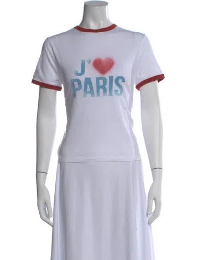 Pre-owned Dior Graphic Print Crew Neck T-shirt In White