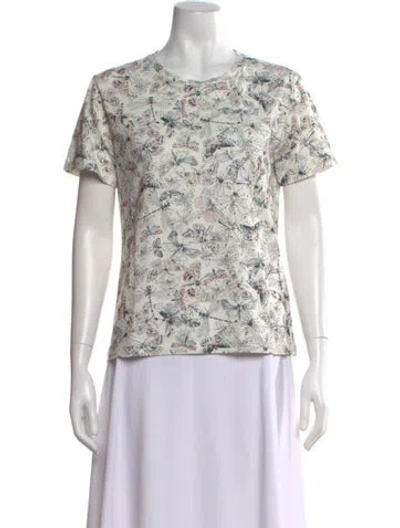Pre-owned Dior Graphic Print Crew Neck T-shirt In White