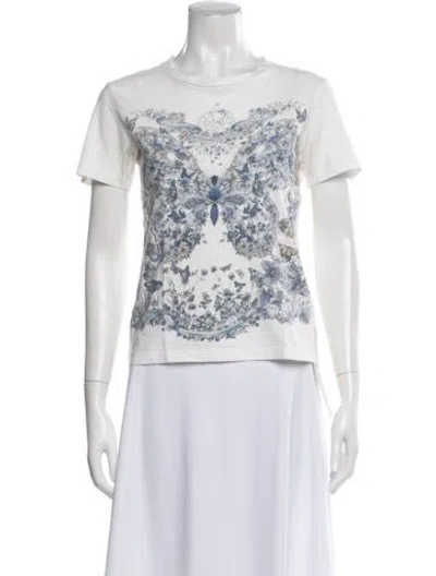 Pre-owned Dior Graphic Print Crew Neck T-shirt In White