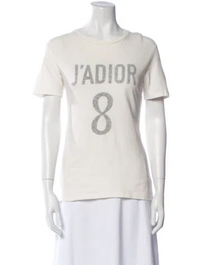 Pre-owned Dior Graphic Print Crew Neck T-shirt In White
