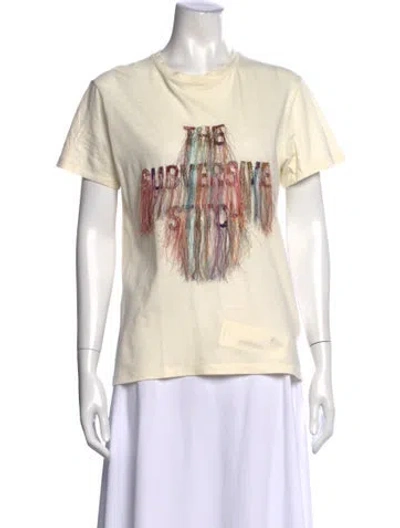 Pre-owned Dior Graphic Print Crew Neck T-shirt In White