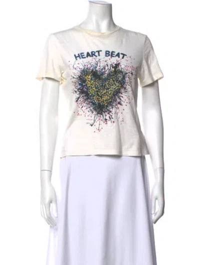 Pre-owned Dior Graphic Print Crew Neck T-shirt In White