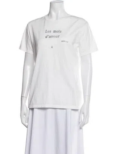 Pre-owned Dior Graphic Print Crew Neck T-shirt In White