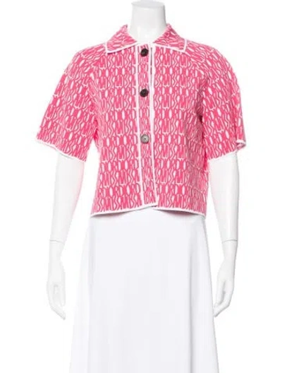 Pre-owned Dior Graphic Print Jacket W/ Tags In Pink