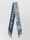 Dior Graphic Print Lightweight Fabric Rectangular Scarf In Multi